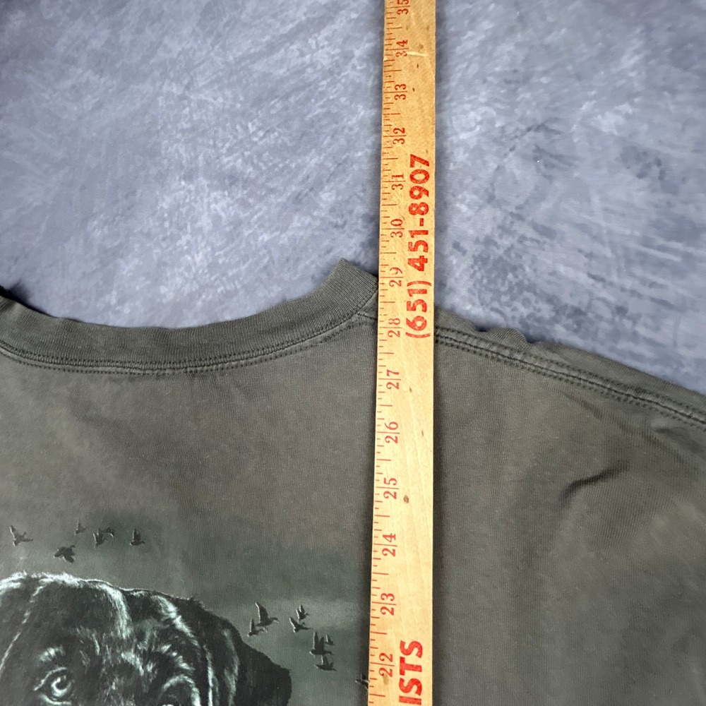 Vintage Delta Duck Hunter T Shirt Mens XL Grey Dominate The Wetlands Black Lab - Picture 3 of 7